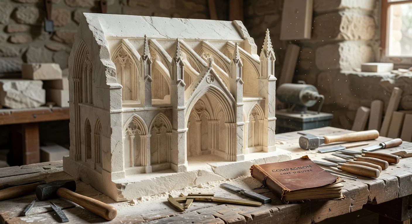 Compagnons en habit de cérémonie lors d'un défilé traditionnel