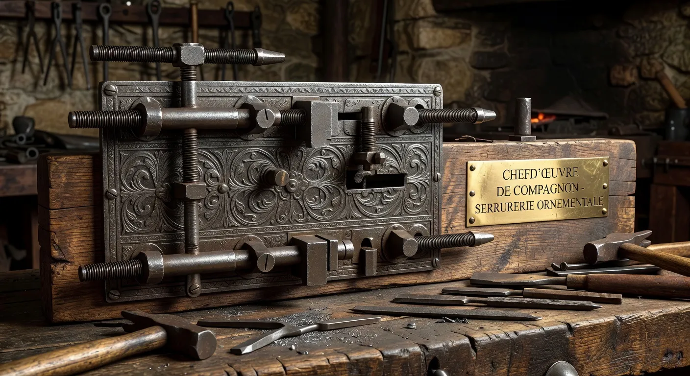 Maquette de charpente compagnonnique avec assemblages traditionnels en bois