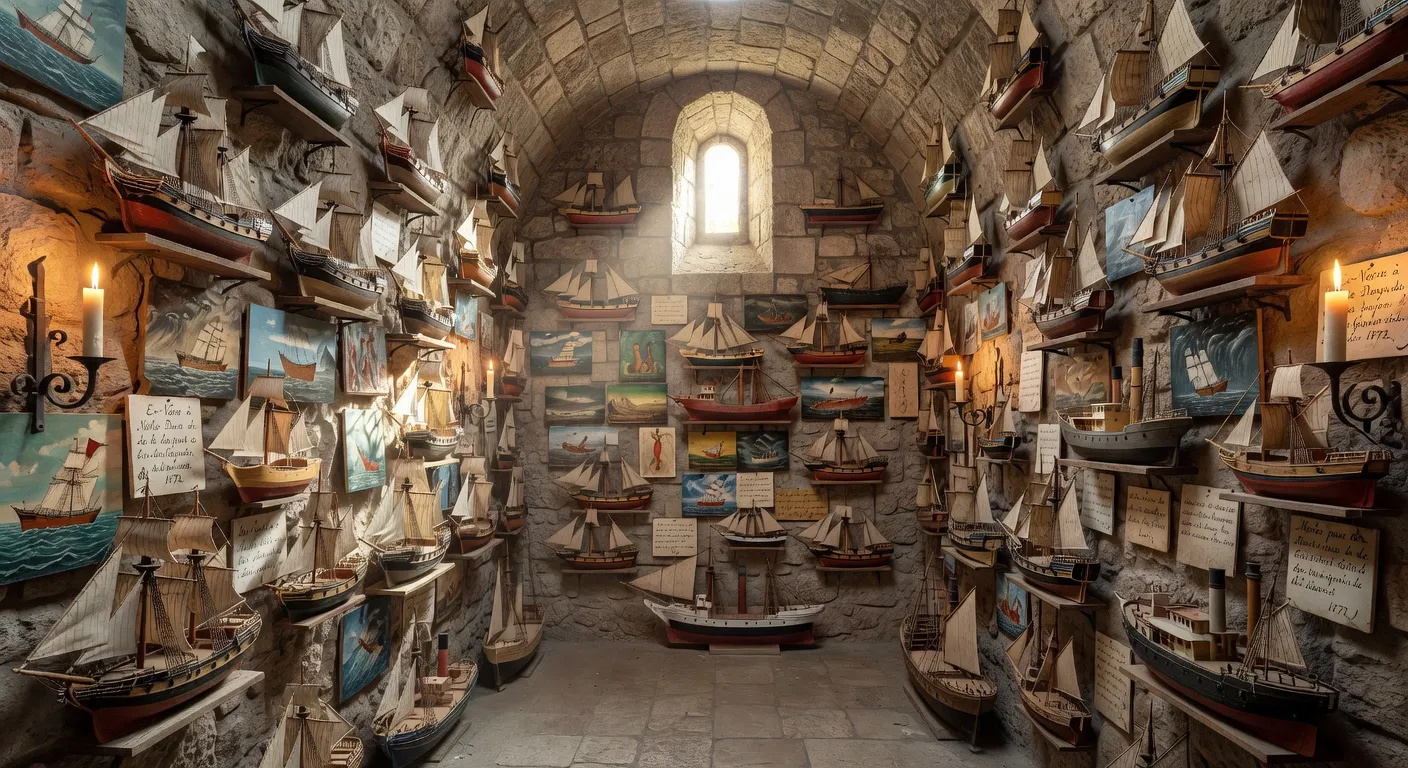 Mur couvert de plaques de marbre ex-voto dans un sanctuaire français