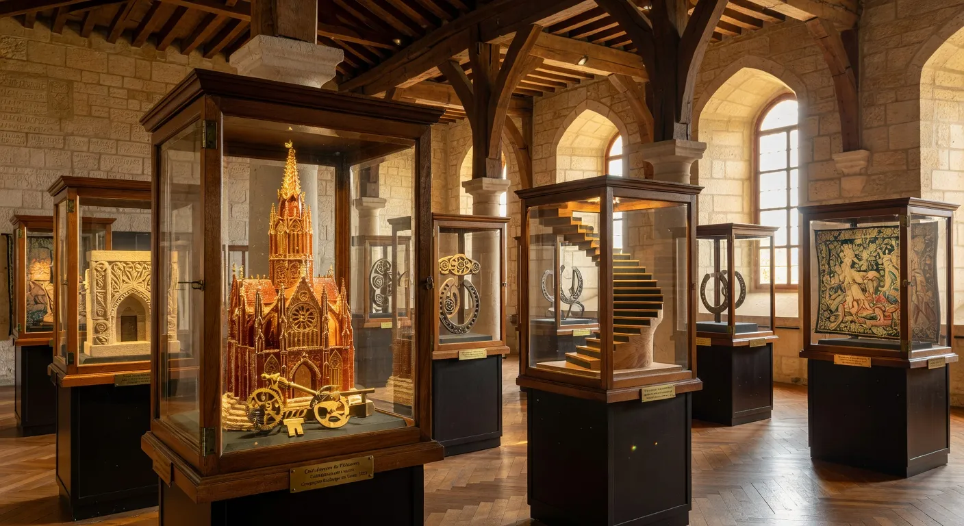 Détail d'un chef-d'œuvre de compagnon serrurier avec mécanisme apparent