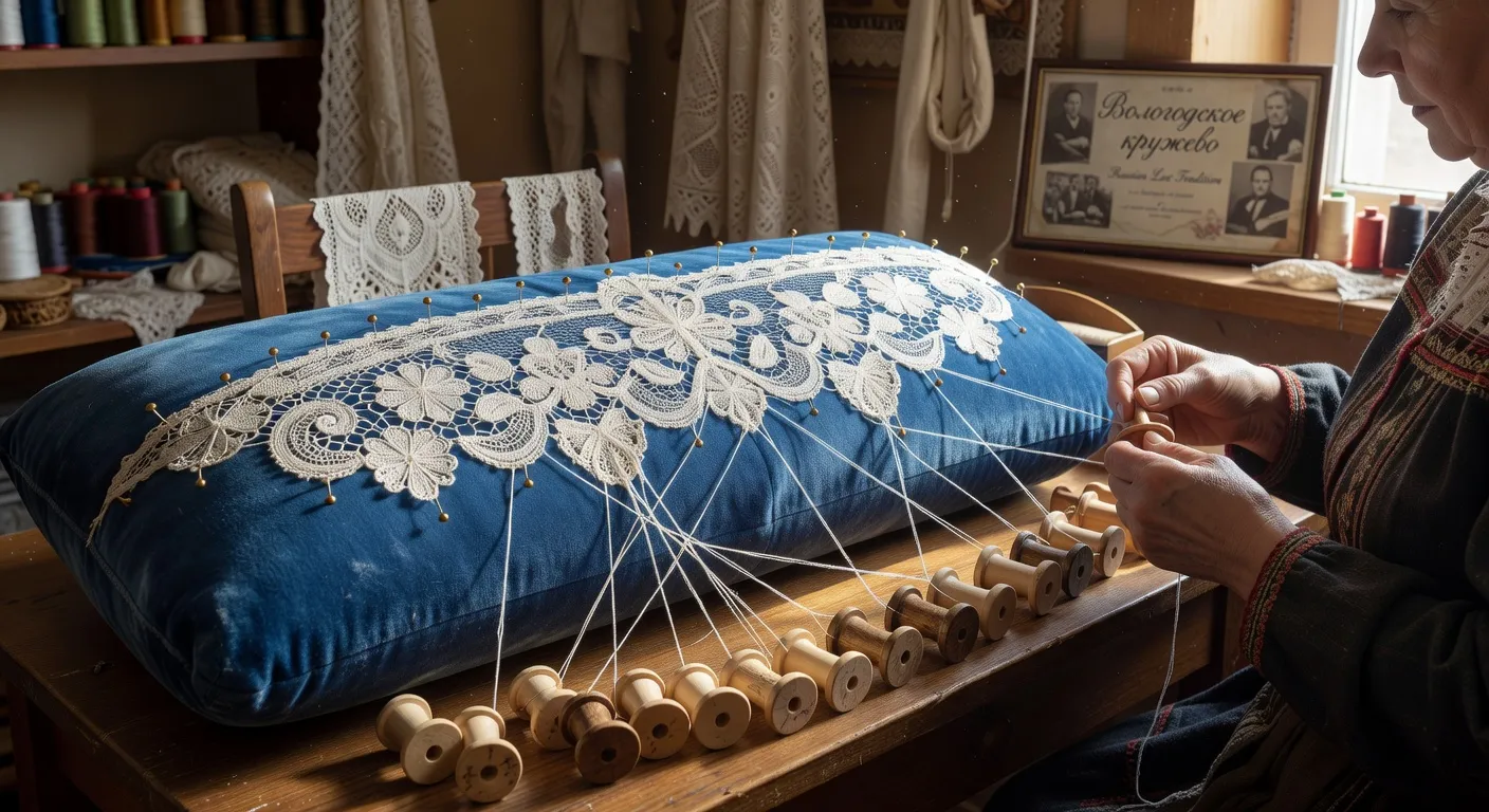 Pièces de trousseau ancien avec dentelle et broderie au point de croix
