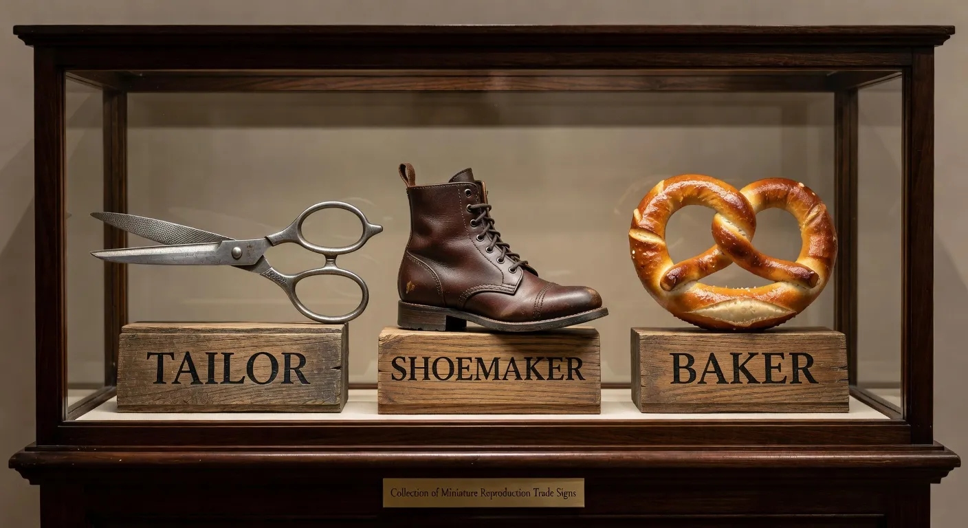 Collection d'enseignes anciennes en tôle peinte exposées dans un musée d'arts populaires