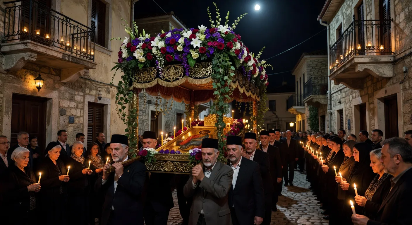 Icone orthodoxe de la Resurrection et oeufs rituels benits