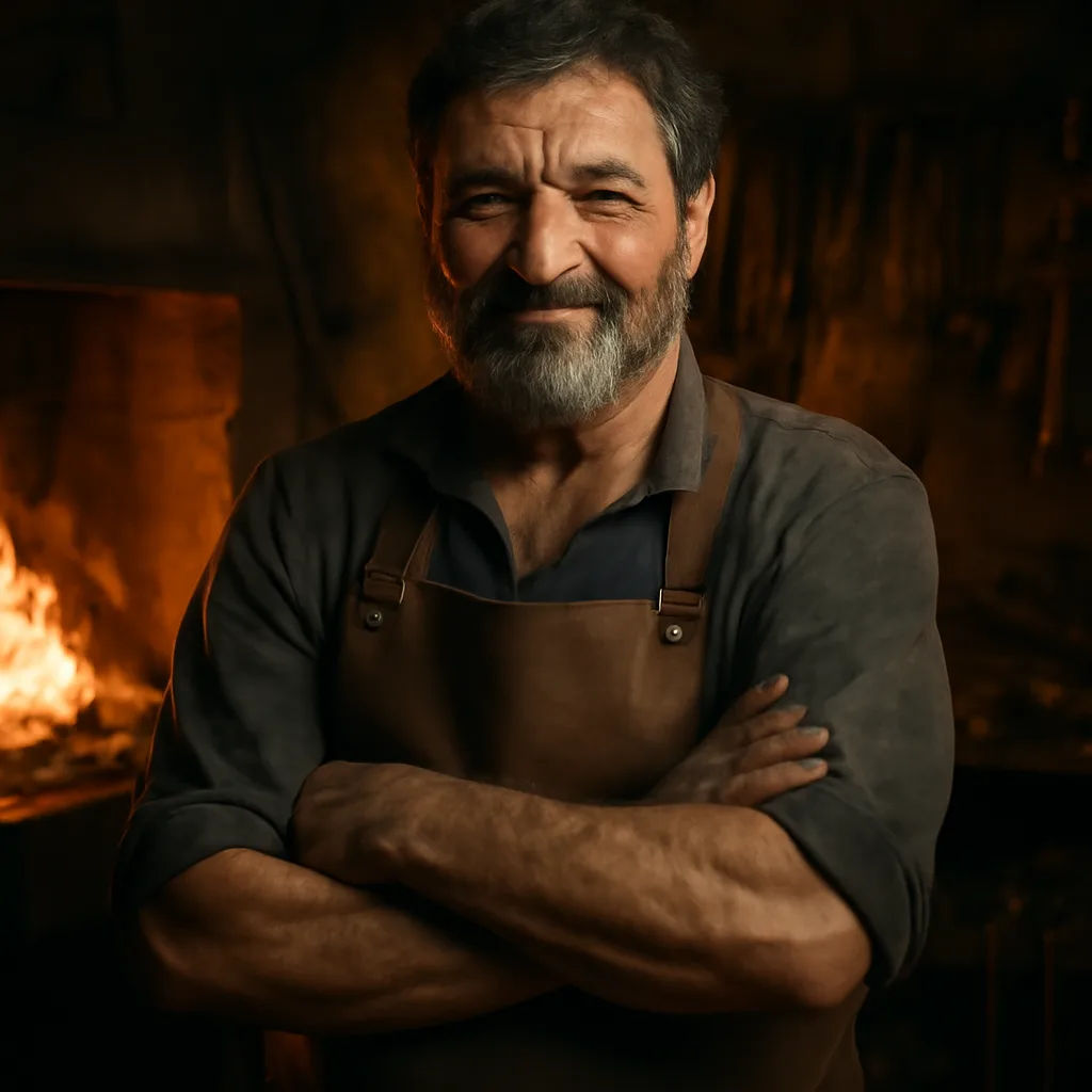 Portrait d'Antoine Lefèvre, forgeron-ferronnier spécialiste des girouettes