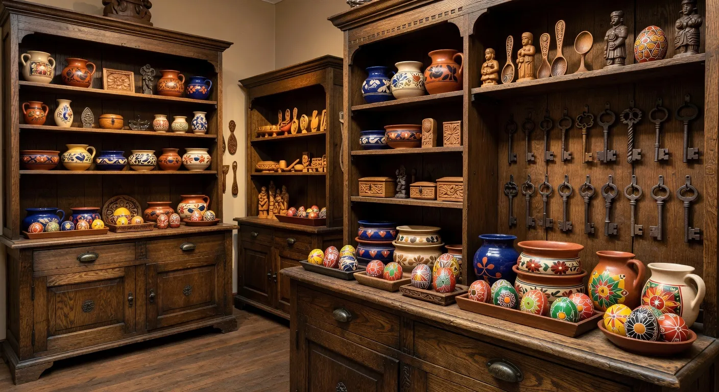 Cabinet de curiosités et objets d'art populaire