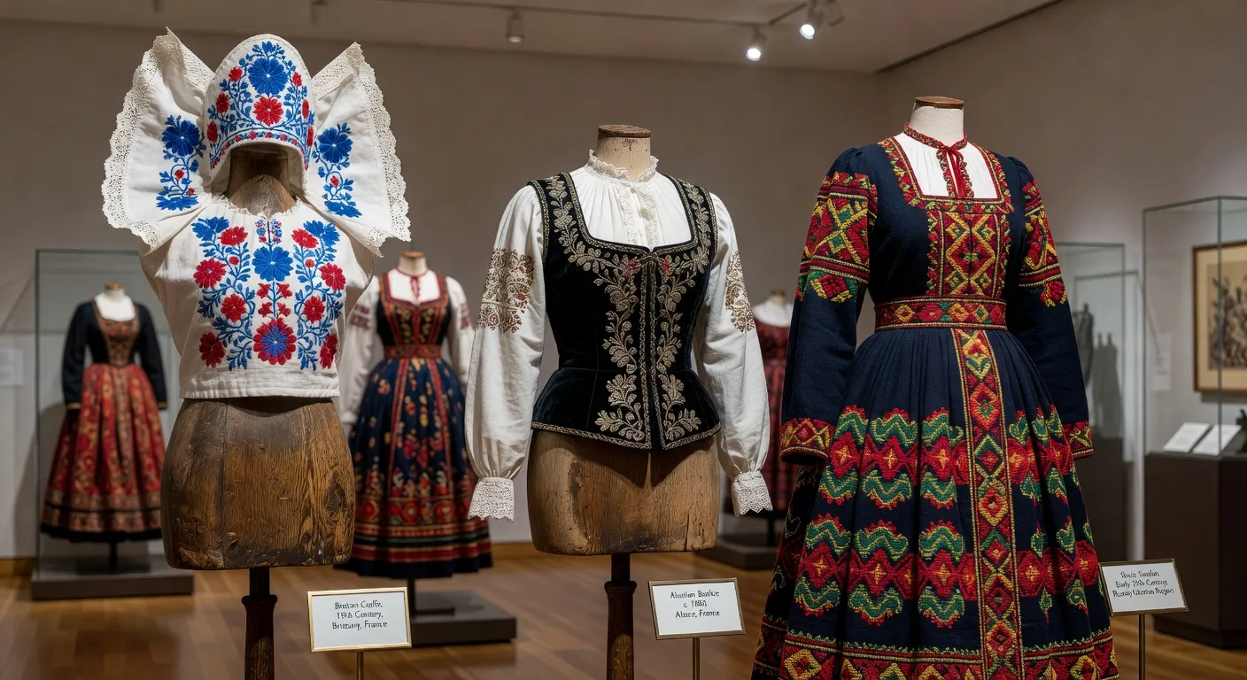 Broderie traditionnelle et costume folklorique européen