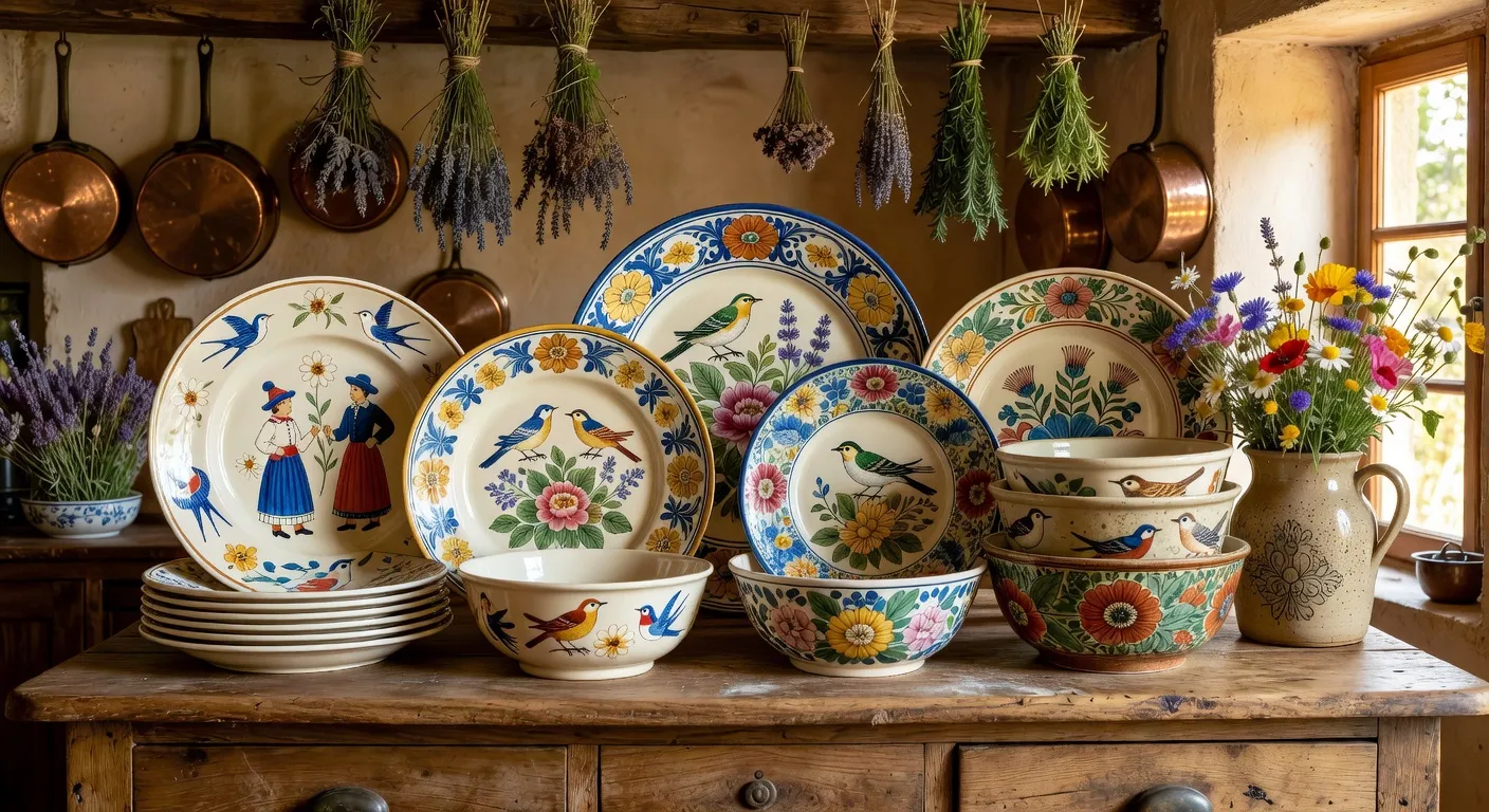 Collection de faïences et poteries populaires regionales