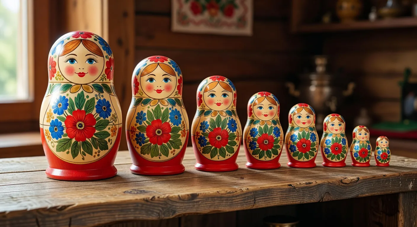 Collection de matriochkas russes